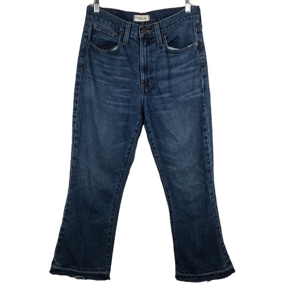 Madewell Retro Crop Raw Hem Bootcut Jeans Size 26 - Picture 1 of 12